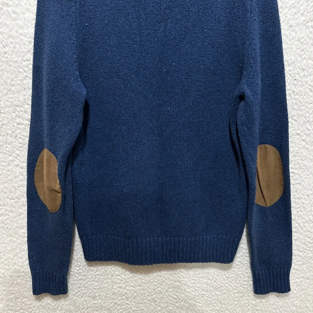 American Eagle Outfitters Men's S Blue Athletic Fit Sweater Elbow‎ Patch Logo